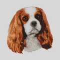 Cavalier King Charles Spaniel Embroidered Mock Neck Sweatshirt