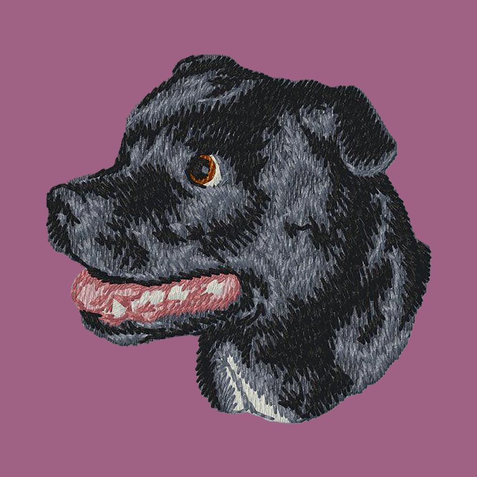 Staffordshire Bull Terrier Embroidered Classic Long Sleeve Shirt