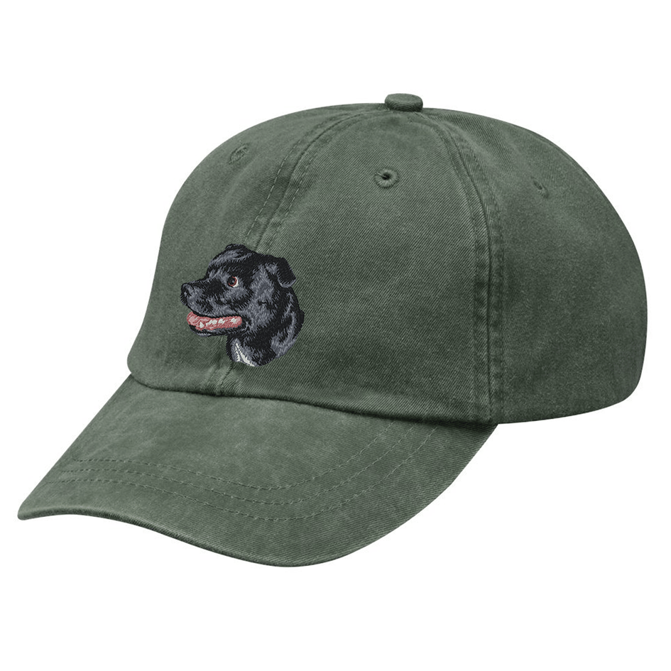 Staffordshire Bull Terrier Embroidered Baseball Cap