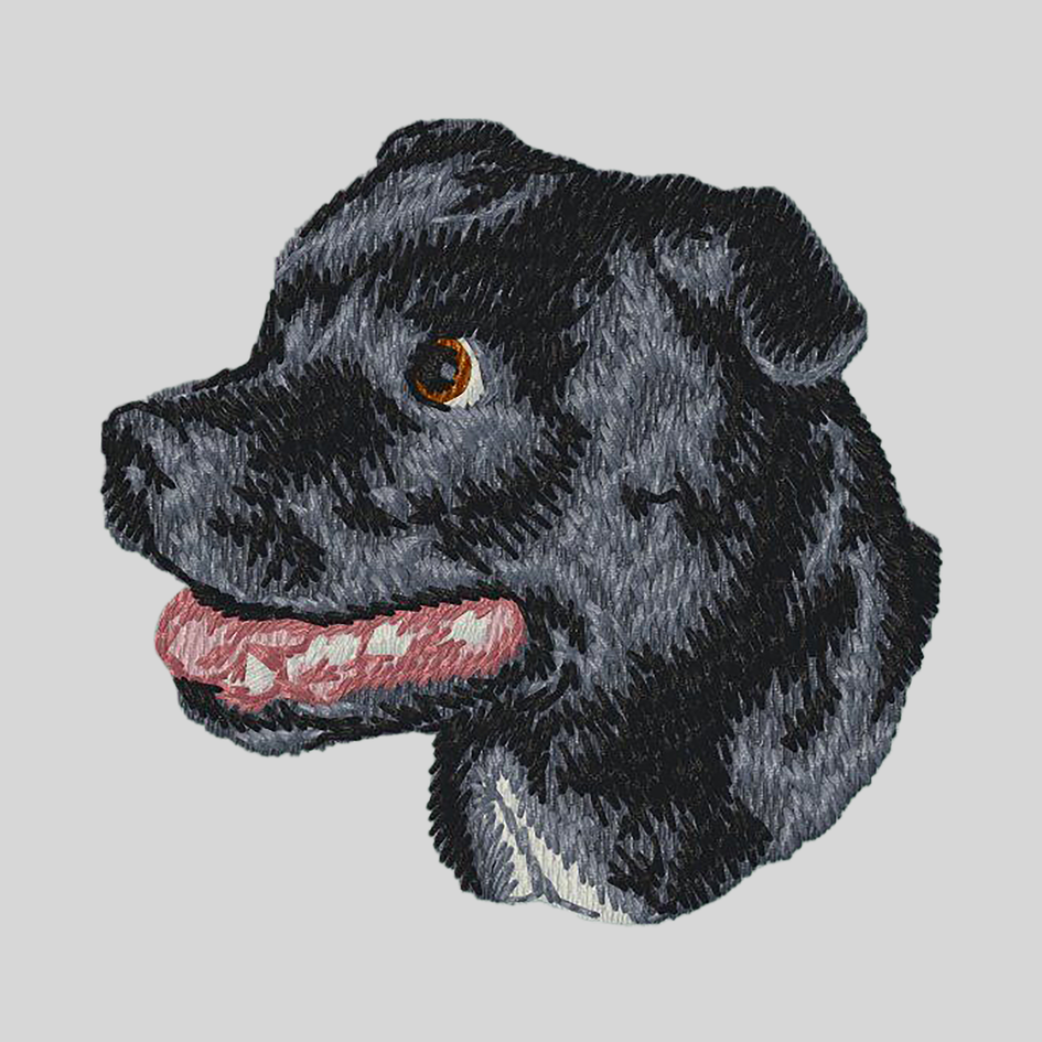 Staffordshire Bull Terrier Embroidered Mock Neck Sweatshirt
