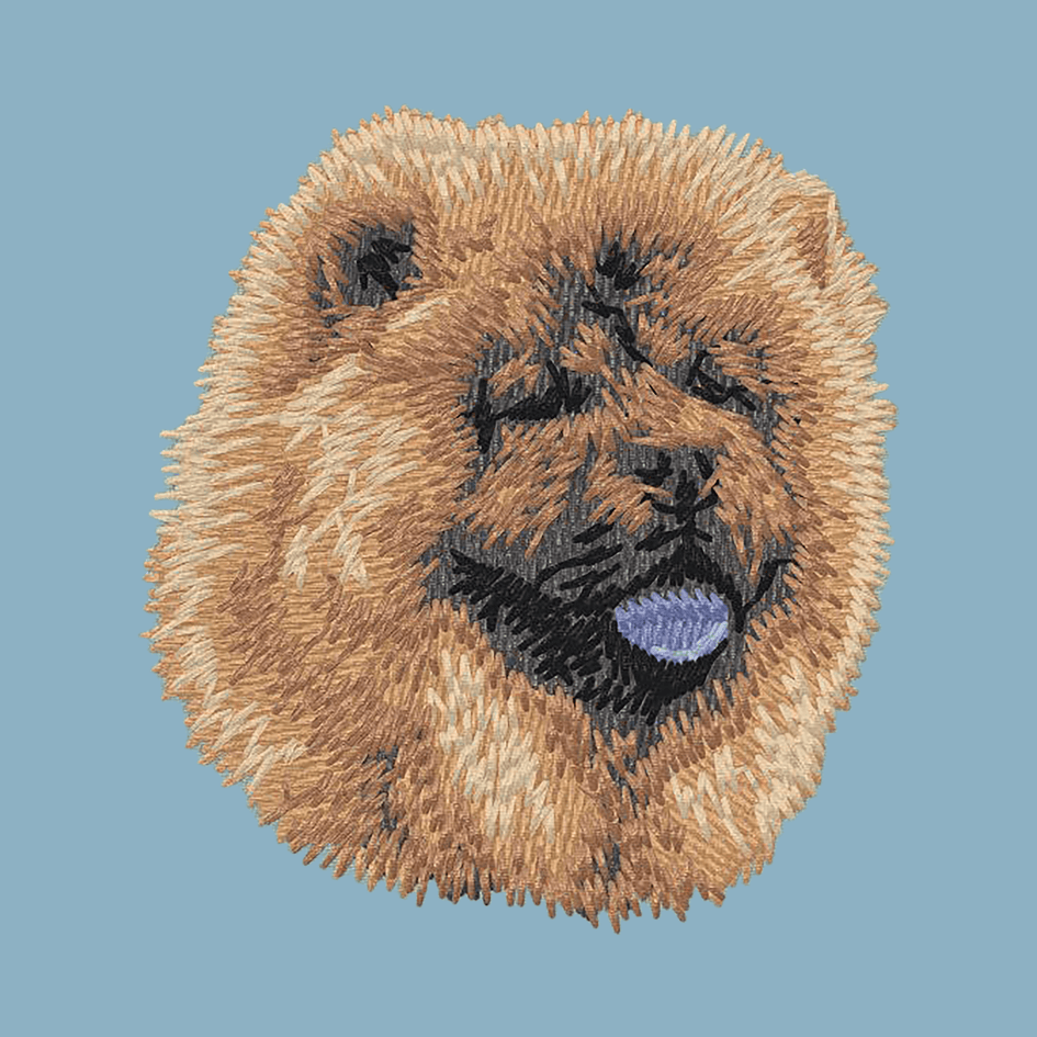 Chow Chow Embroidered Sweatshirt Hoodie
