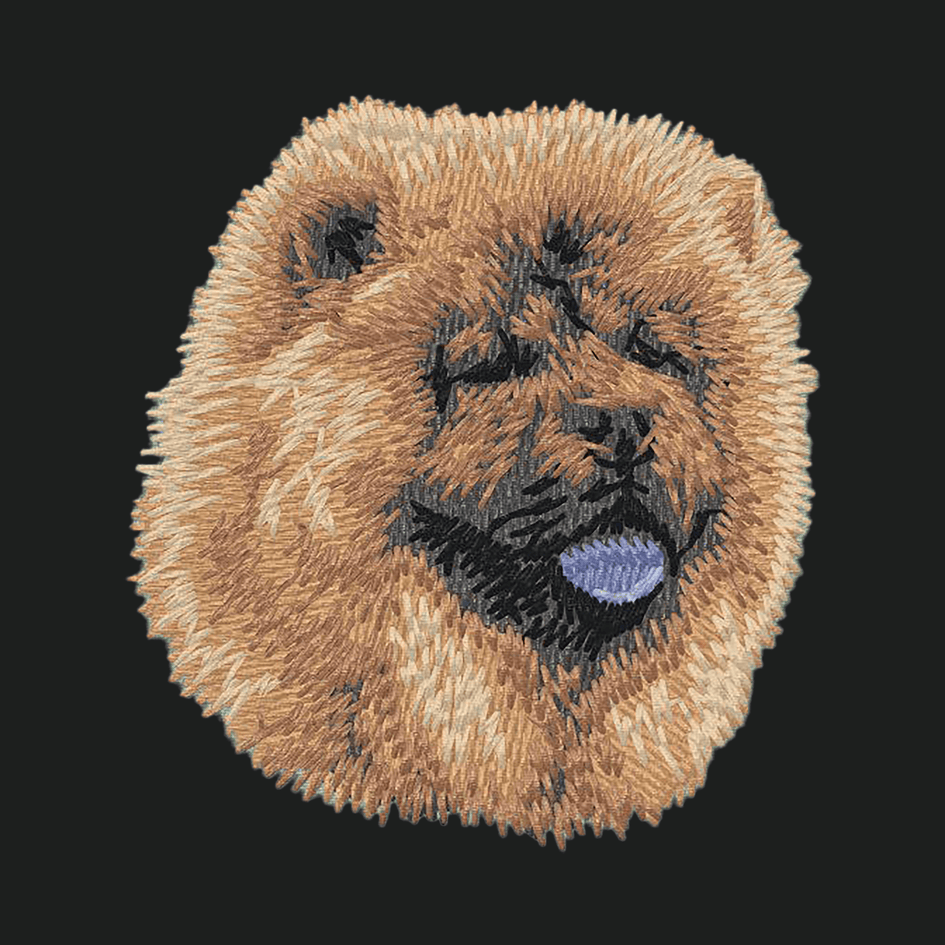 Chow Chow Embroidered Crossbody Bag