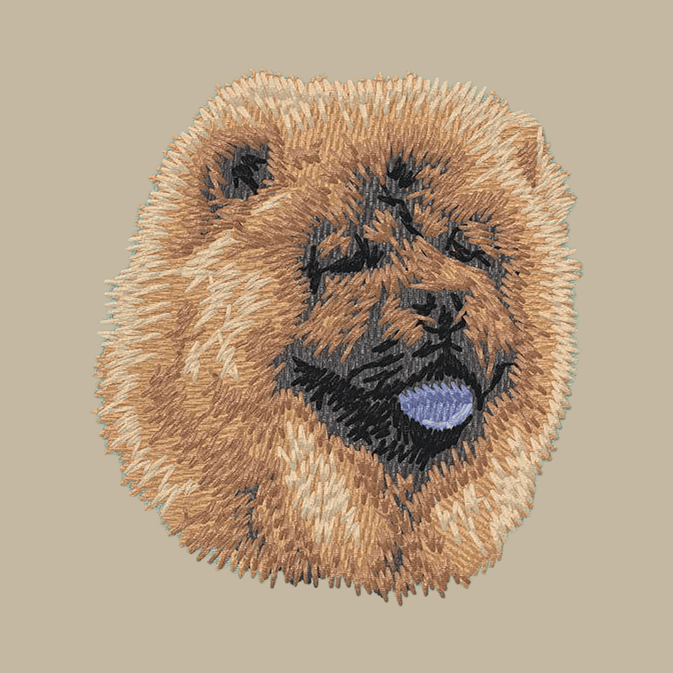 Chow Chow Embroidered Crossbody Bag