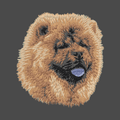 Chow Chow Embroidered Men's Fleece Jacket