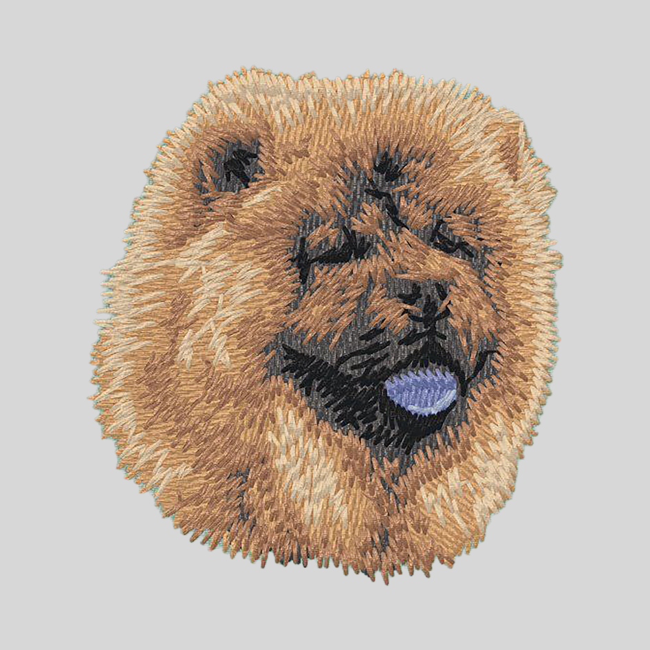 Chow Chow Embroidered Mock Neck Sweatshirt