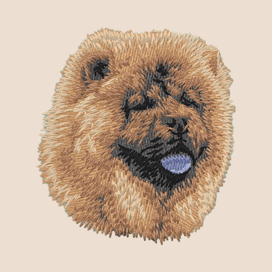 Chow Chow Embroidered Tote