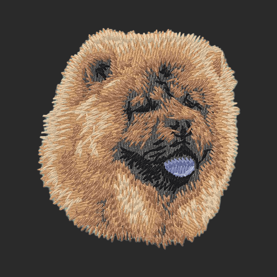 Chow Chow Embroidered Wearable Blanket