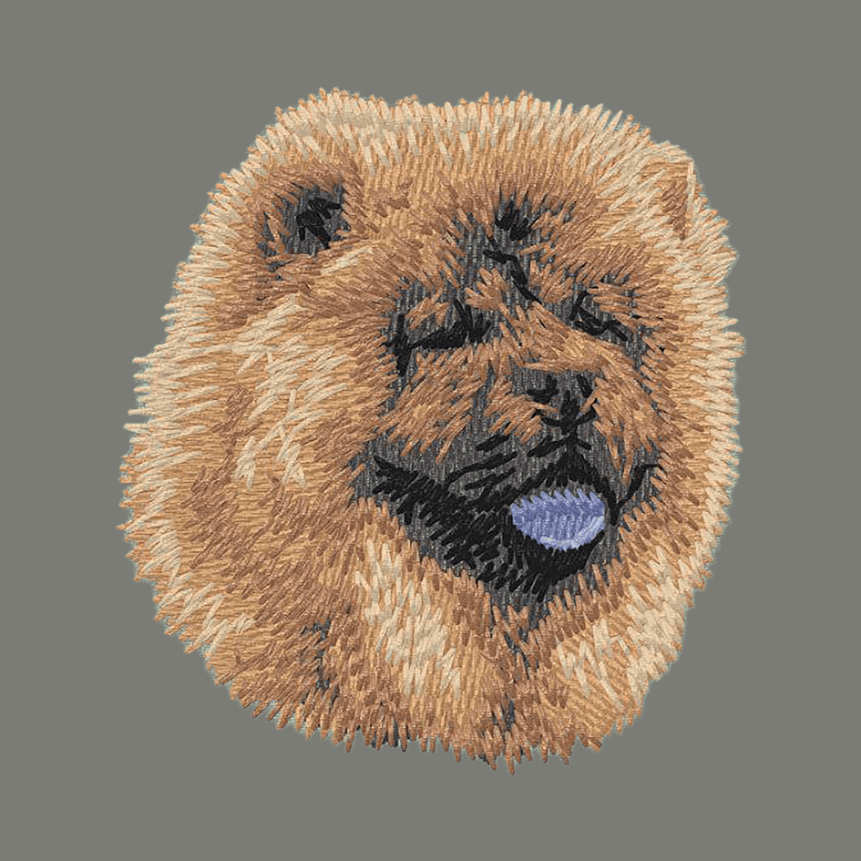 Chow Chow Embroidered Wearable Blanket