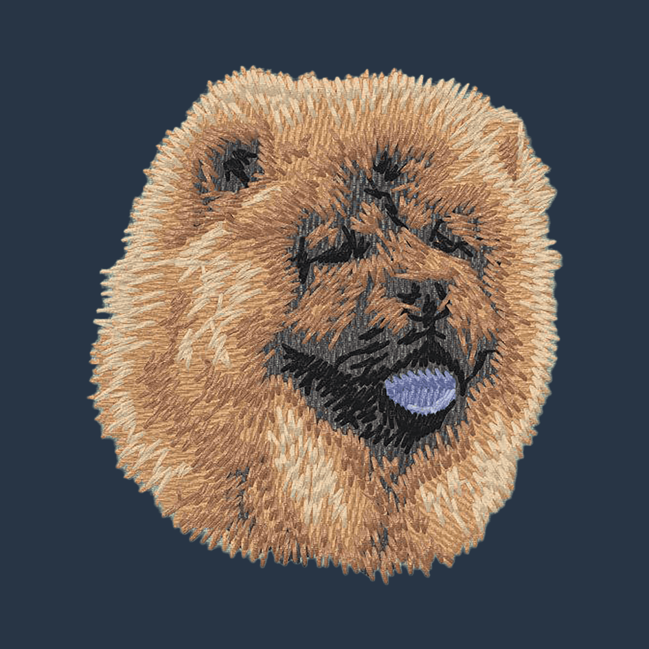 Chow Chow Embroidered Wearable Blanket