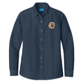 Chow Chow Embroidered Women's Denim Shirt