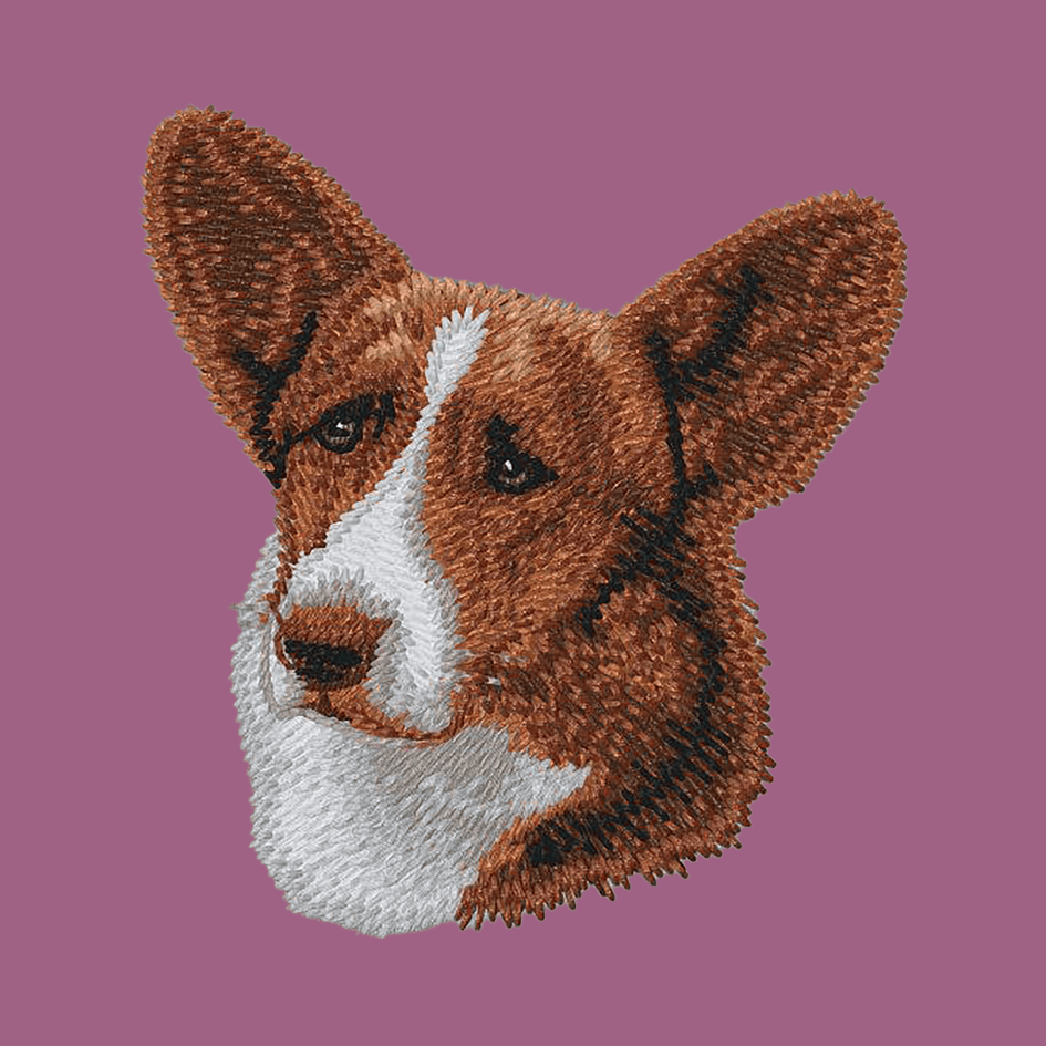 Cardigan Welsh Corgi Embroidered Classic Long Sleeve Shirt
