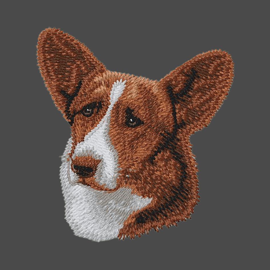 Cardigan Welsh Corgi Embroidered Men's Fleece Jacket