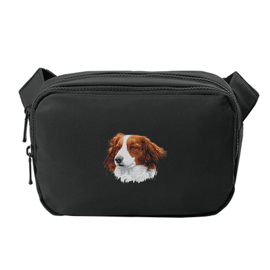 Nederlandse Kooikerhondje Embroidered Crossbody Bag