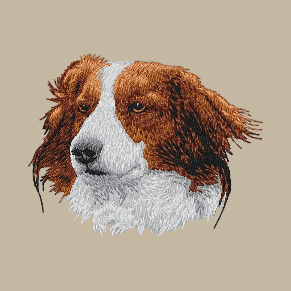 Nederlandse Kooikerhondje Embroidered Crossbody Bag