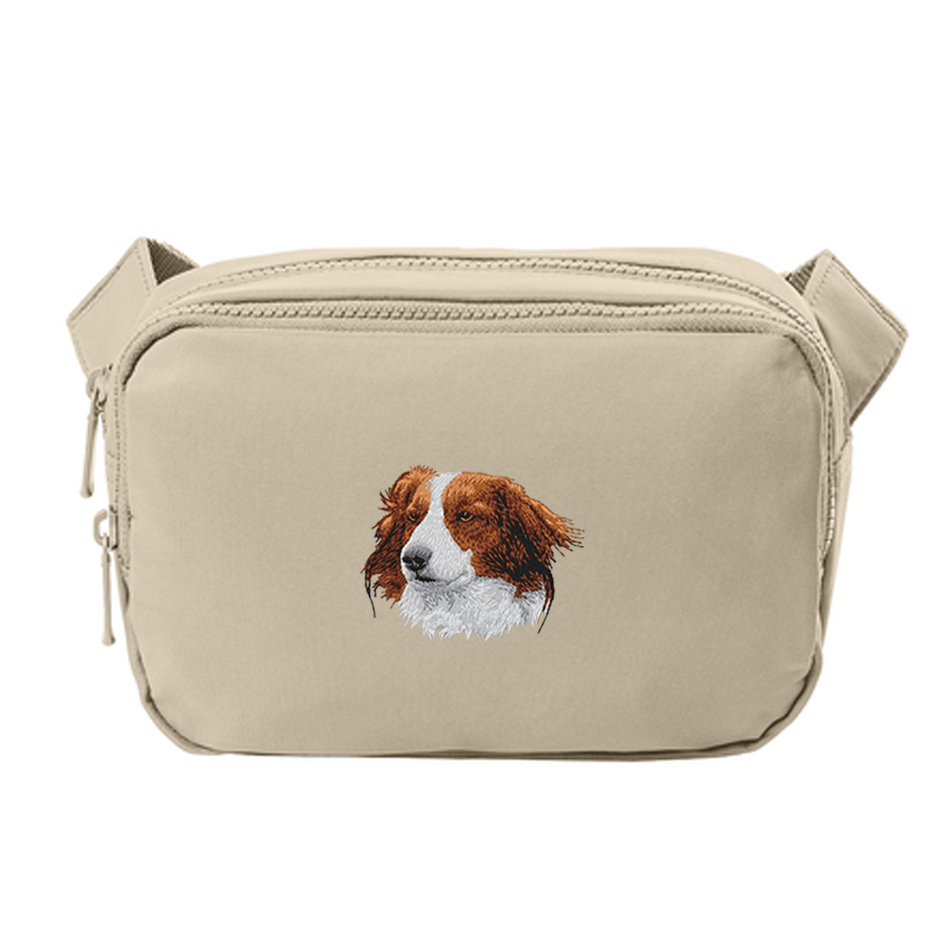 Nederlandse Kooikerhondje Embroidered Crossbody Bag