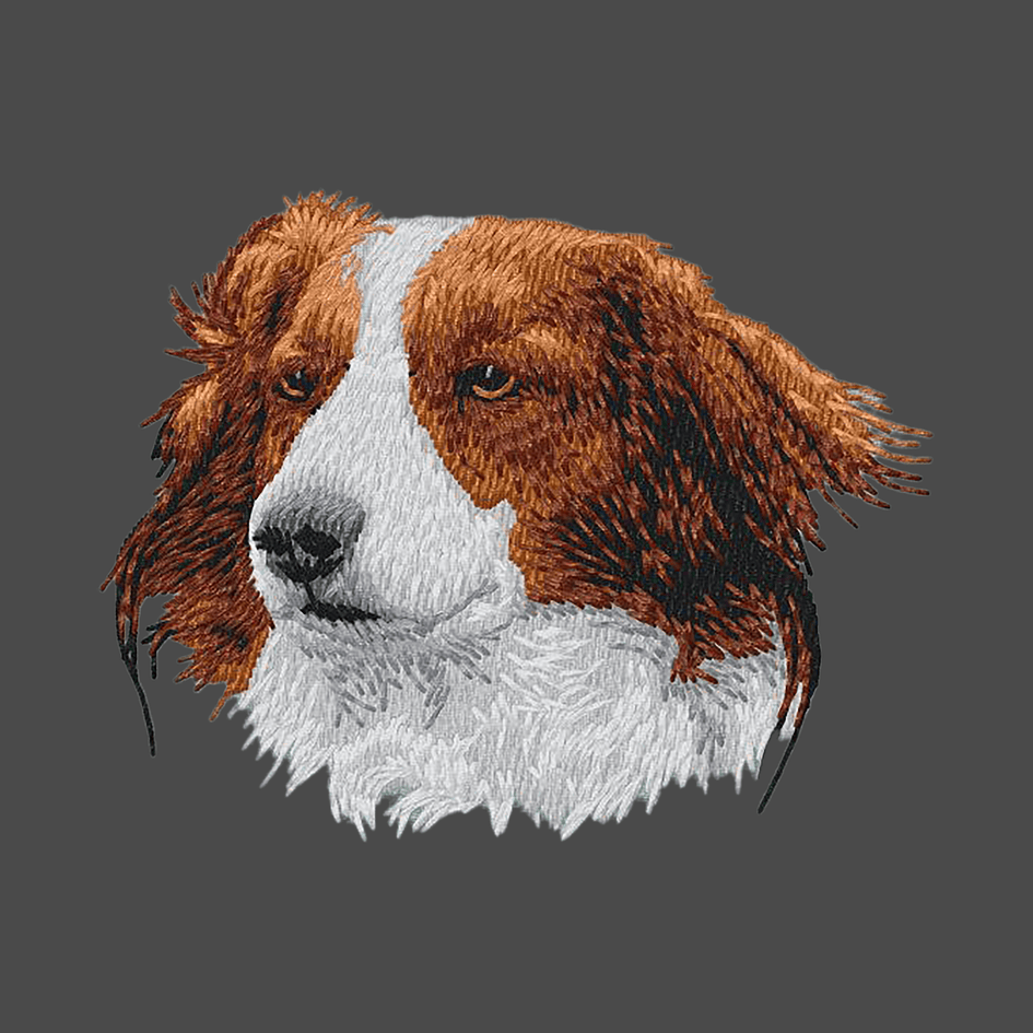 Nederlandse Kooikerhondje Embroidered Men's Fleece Jacket