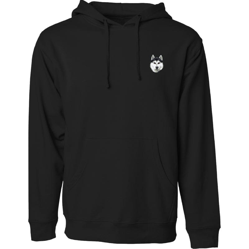 Siberian Husky Embroidered Sweatshirt Hoodie