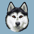 Siberian Husky Embroidered Sweatshirt Hoodie