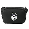 Siberian Husky Embroidered Crossbody Bag