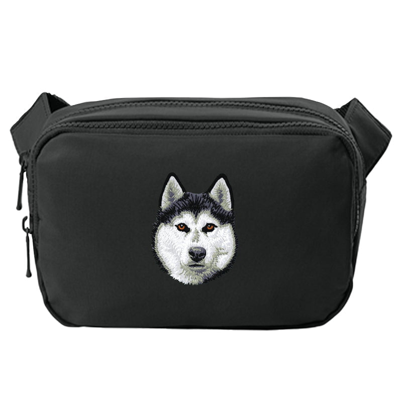 Siberian Husky Embroidered Crossbody Bag