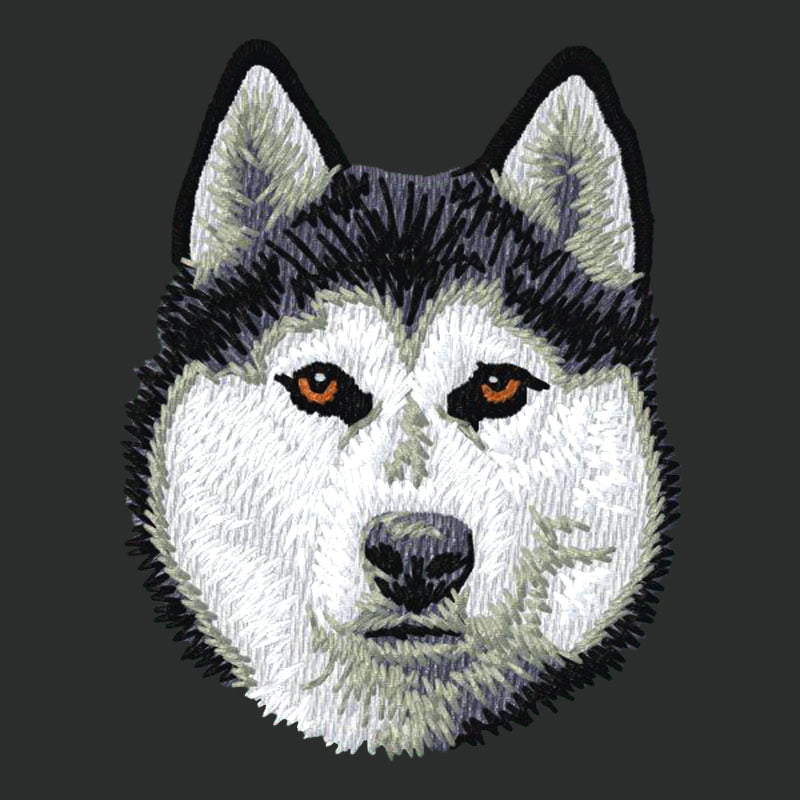 Siberian Husky Embroidered Crossbody Bag