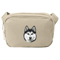 Siberian Husky Embroidered Crossbody Bag