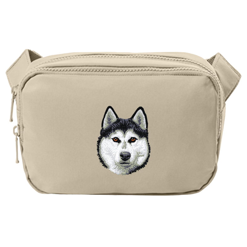 Siberian Husky Embroidered Crossbody Bag