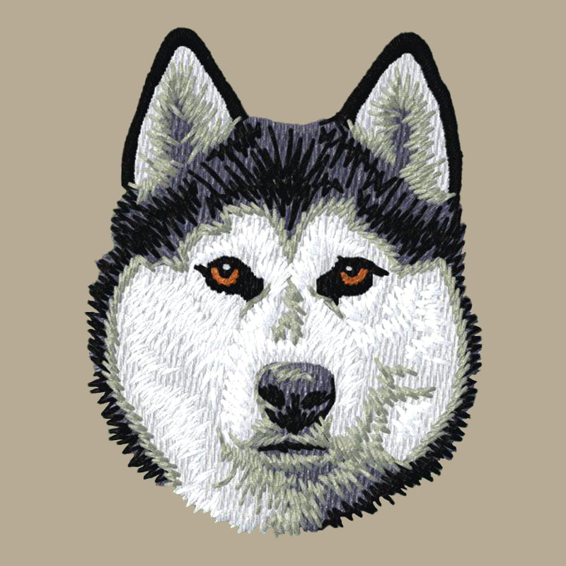 Siberian Husky Embroidered Crossbody Bag