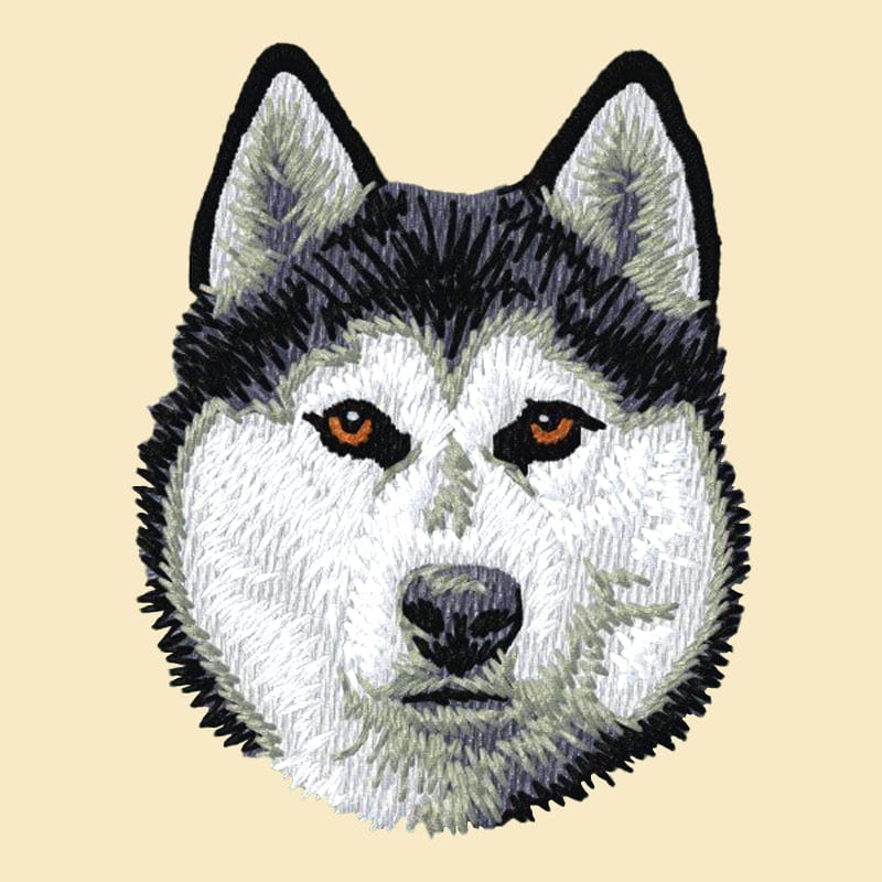 Siberian Husky Embroidered Tote