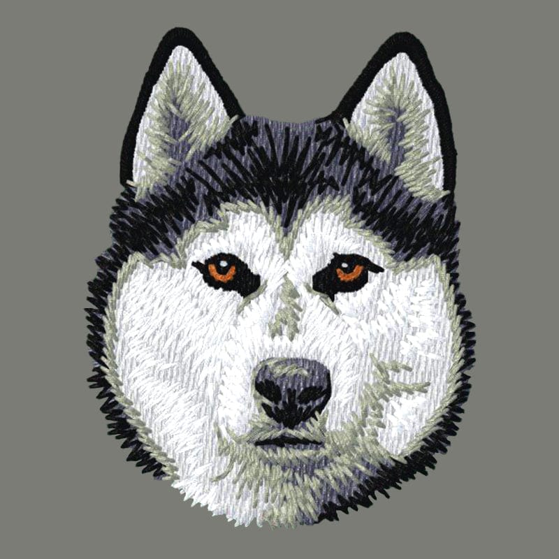 Siberian Husky Embroidered Wearable Blanket