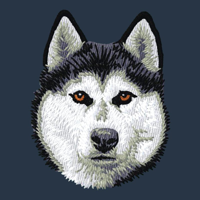 Siberian Husky Embroidered Wearable Blanket