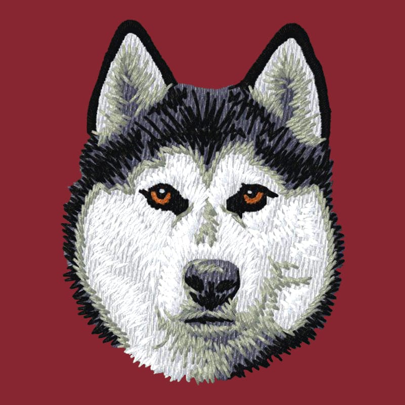 Siberian Husky Embroidered Wearable Blanket
