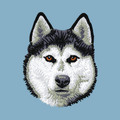 Siberian Husky Embroidered Classic Long Sleeve Shirt
