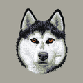 Siberian Husky Embroidered Classic Long Sleeve Shirt