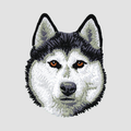 Siberian Husky Embroidered Classic Long Sleeve Shirt