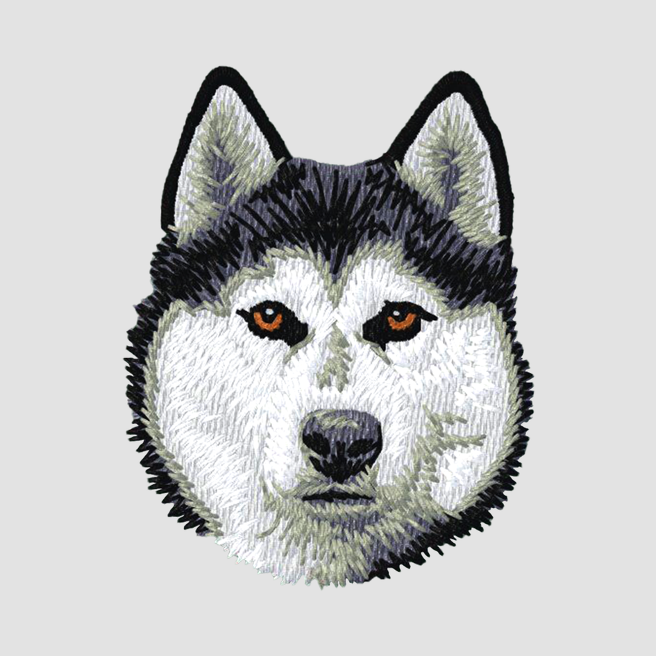 Siberian Husky Embroidered Classic Long Sleeve Shirt