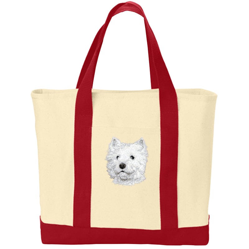 West Highland White Terrier Embroidered Tote