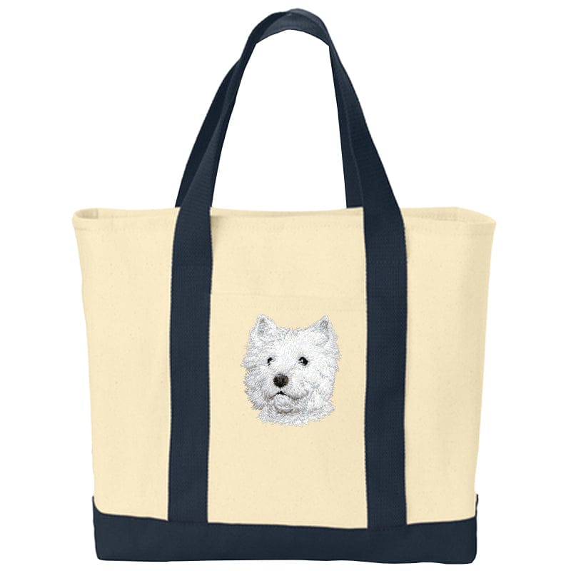 West Highland White Terrier Embroidered Tote