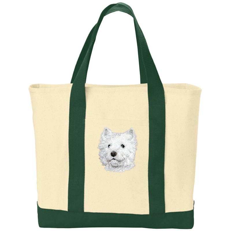 West Highland White Terrier Embroidered Tote