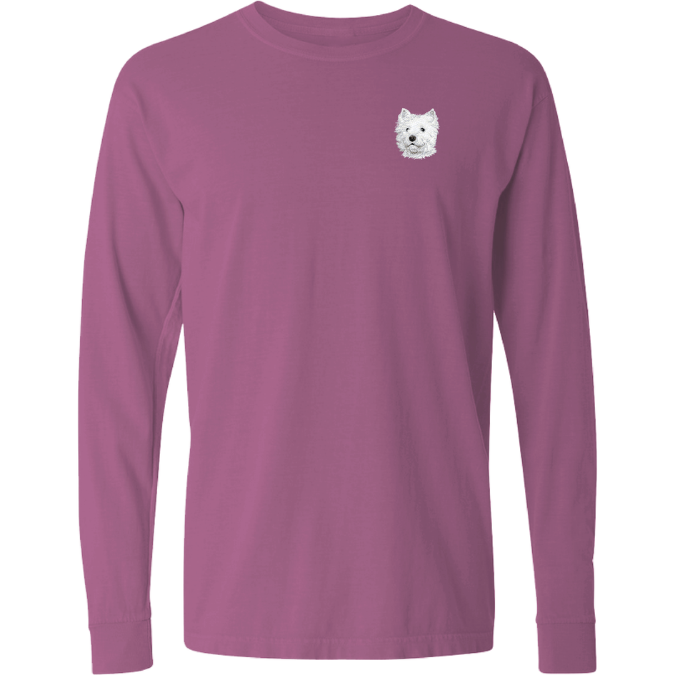 West Highland White Terrier Embroidered Classic Long Sleeve Shirt