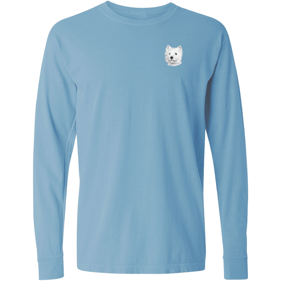 West Highland White Terrier Embroidered Classic Long Sleeve Shirt