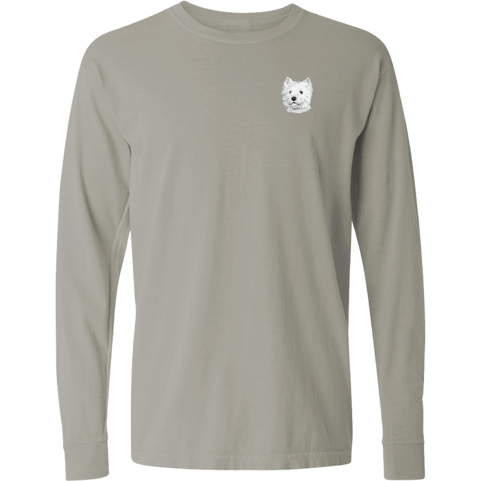 West Highland White Terrier Embroidered Classic Long Sleeve Shirt