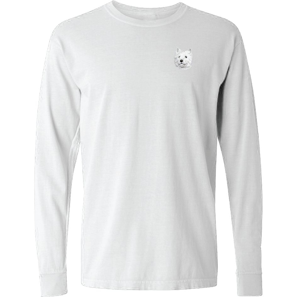 West Highland White Terrier Embroidered Classic Long Sleeve Shirt