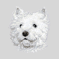 West Highland White Terrier Embroidered Mock Neck Sweatshirt