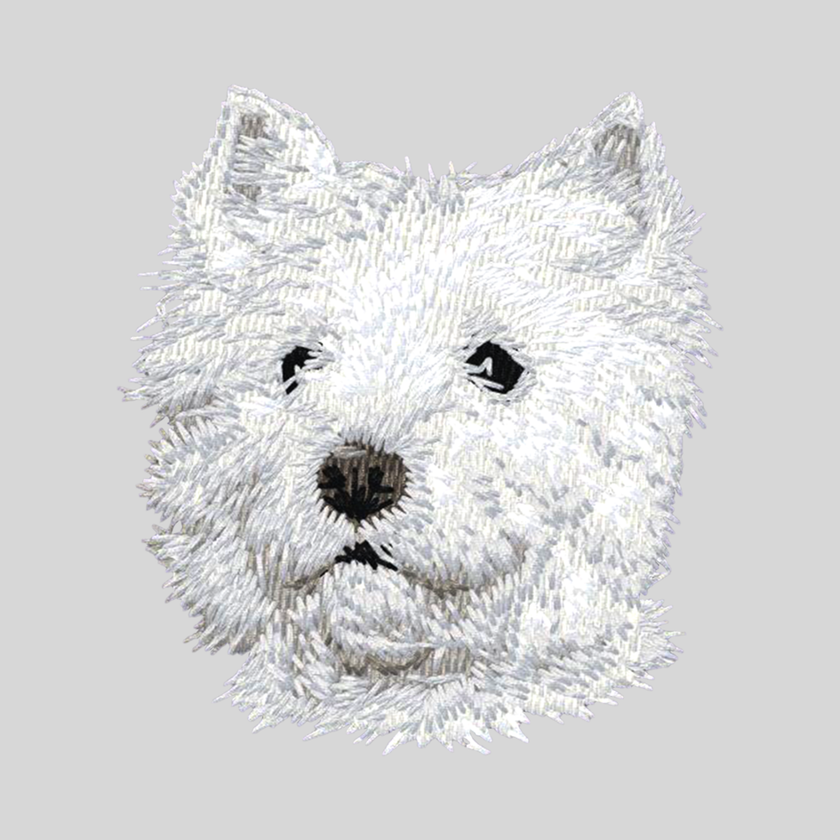 West Highland White Terrier Embroidered Mock Neck Sweatshirt