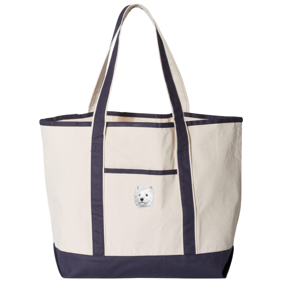 West Highland White Terrier Embroidered Tote