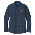 Cardigan Welsh Corgi Embroidered Women's Denim Shirt