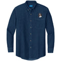 Bernese Mountain Dog Embroidered Men's Denim Shirt