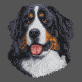 Bernese Mountain Dog Embroidered Men's Fleece Jacket