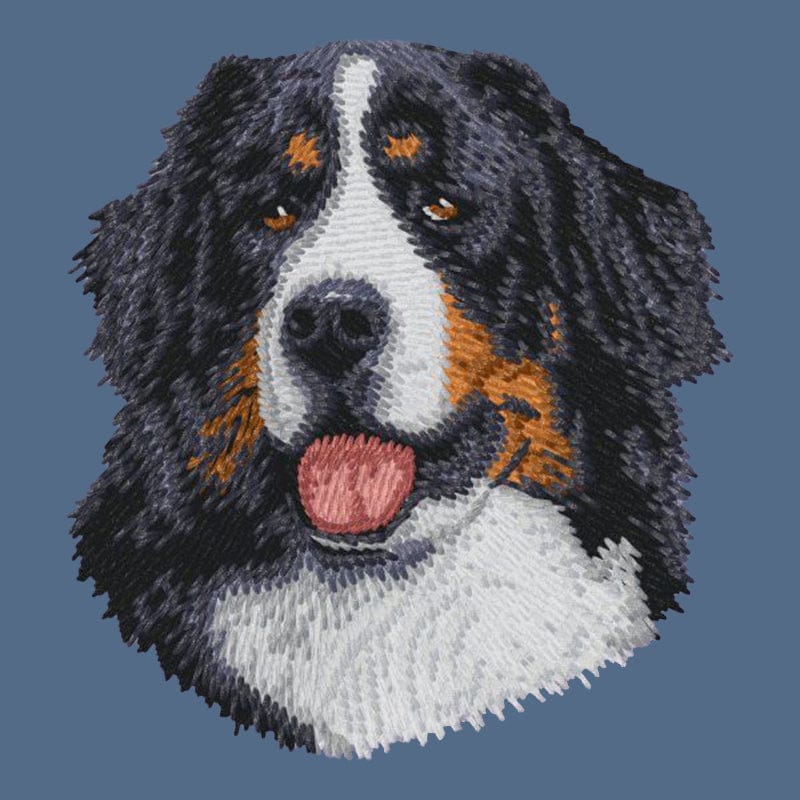 Bernese Mountain Dog Embroidered Women's Denim Shirt